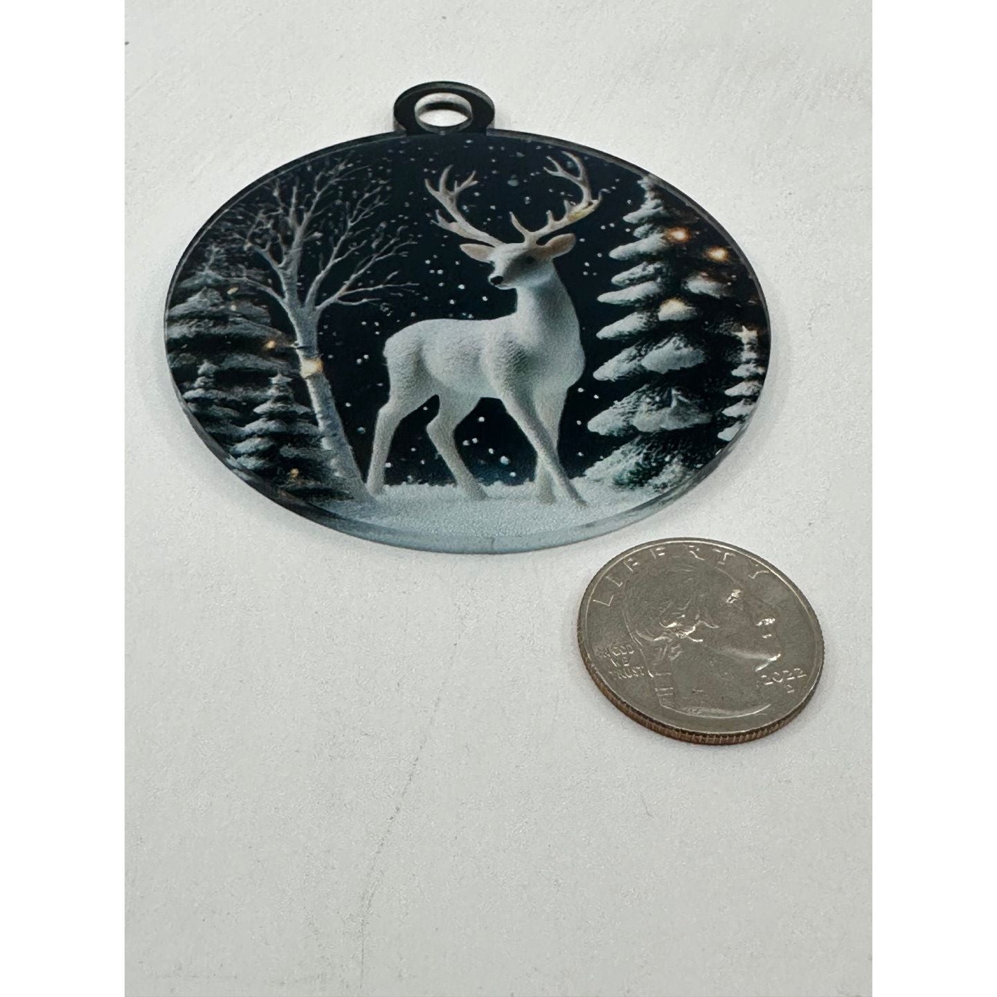 Winter Reindeer Acrylic Keepsake Ornament