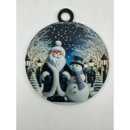 Santa & Snowman Winter Wonderland Acrylic Keepsake Ornament