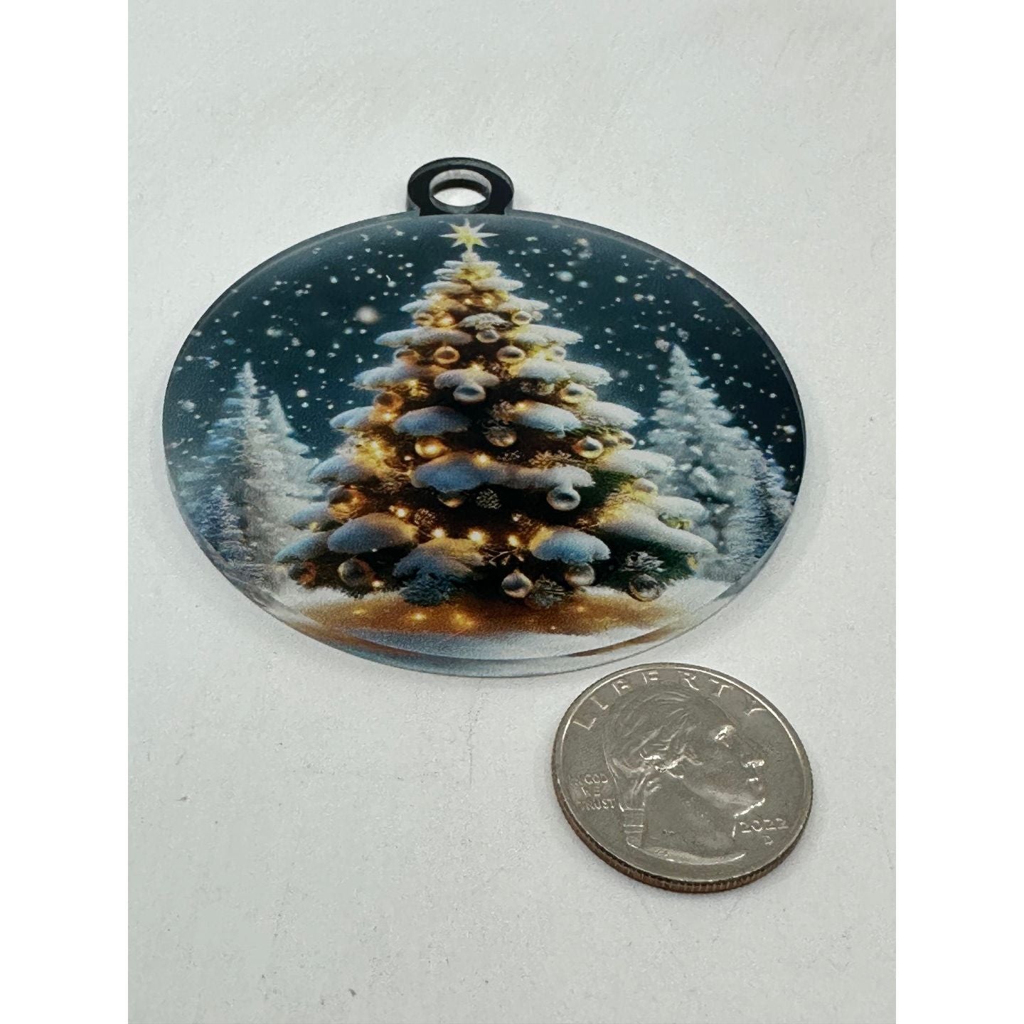 Glowing Christmas Tree Acrylic Keepsake Ornament