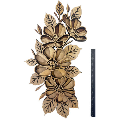 Layered Birch Floral Wall Art