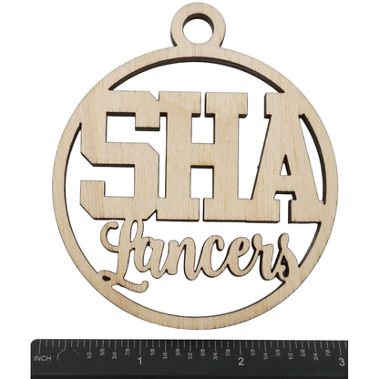 Sacred Hearts Academy Lancers School Ornament