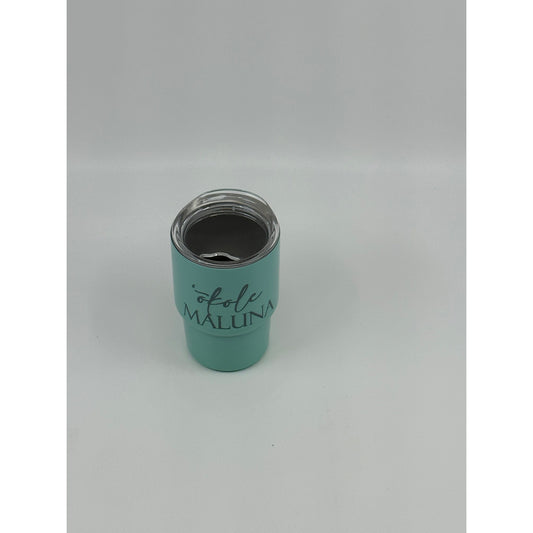 'Okole Maluna Shot Glass - Aqua Blue