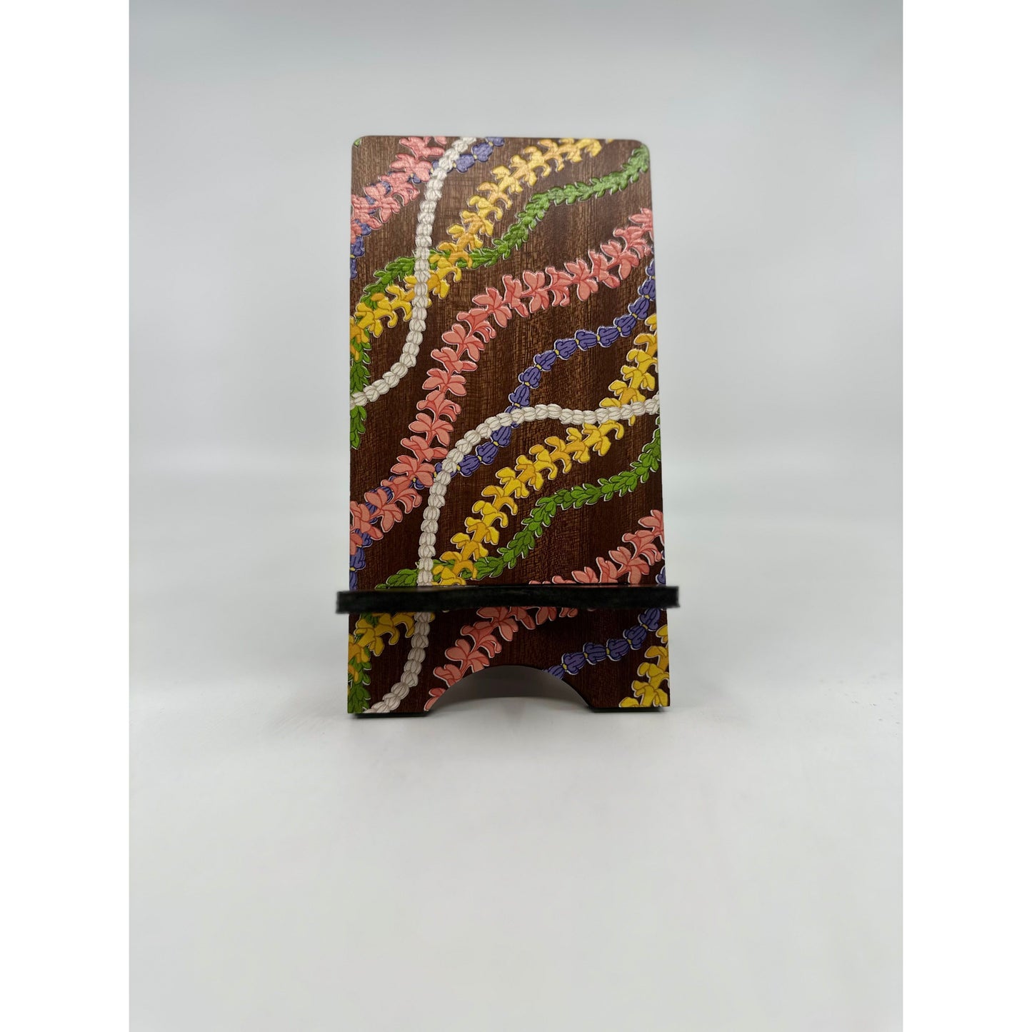 Laser Cut Sapele Plywood Phone Stand - Wavy Lei