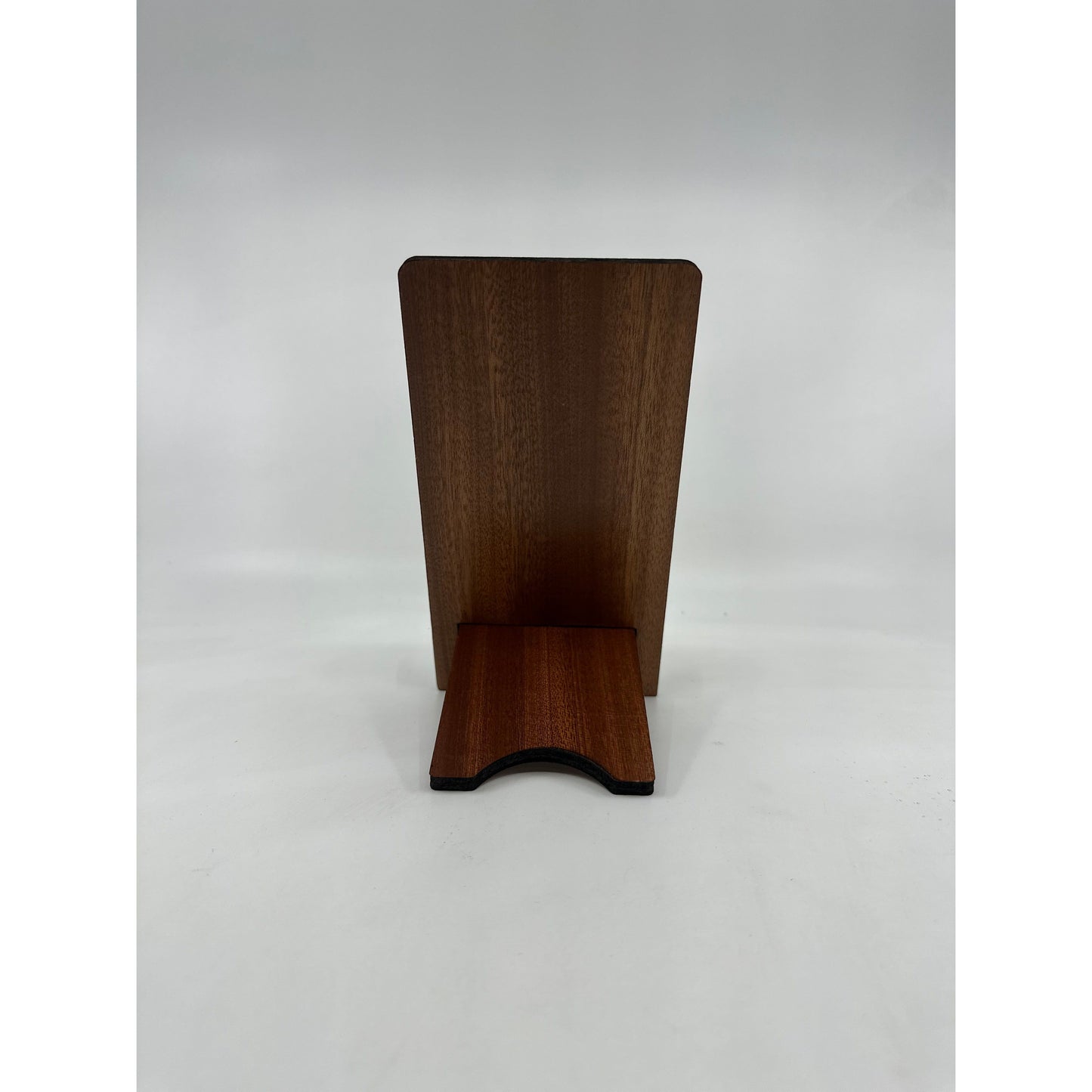 Laser Cut Sapele Plywood Phone Stand - Wavy Lei