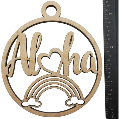 Aloha Rainbow Wooden Keepsake