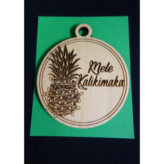 Mele Kalikimaka Pineapple with Lights Keepsake Ornament