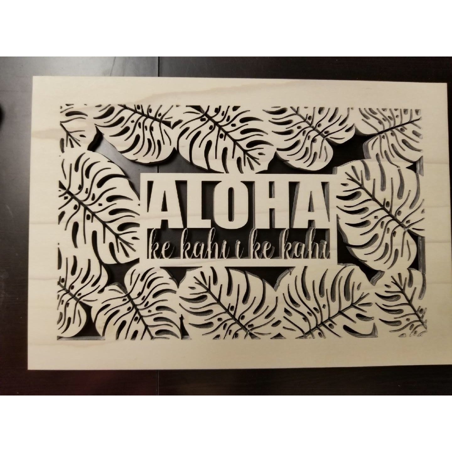 *CUSTOM ORDER* Monstera Leaf Rectangular Plaque