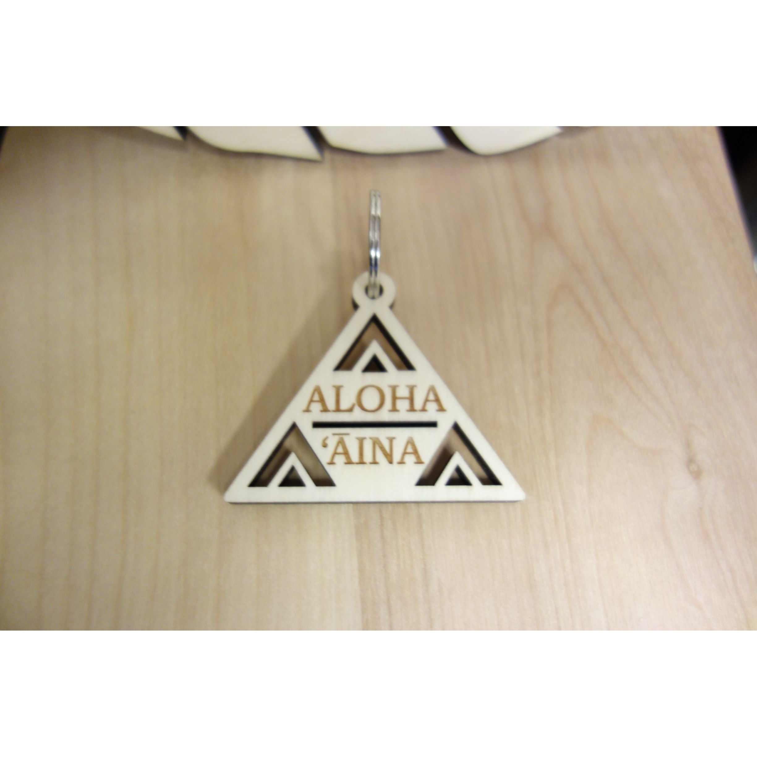 Triangle Aloha `Aina Wood Keychain – Aloha Cuts / Aloha Overstock