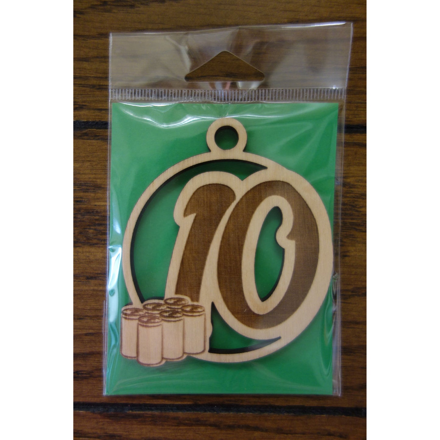 12 Days of Christmas Day 10 Wood Keepsake Ornament