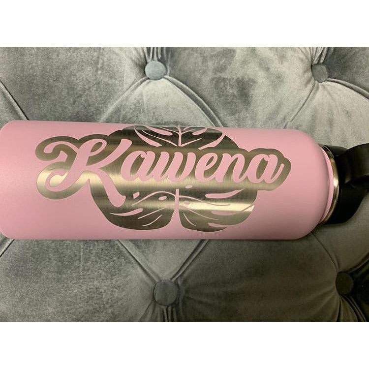 *CUSTOM ORDER* Etched Name or Logo on Flask