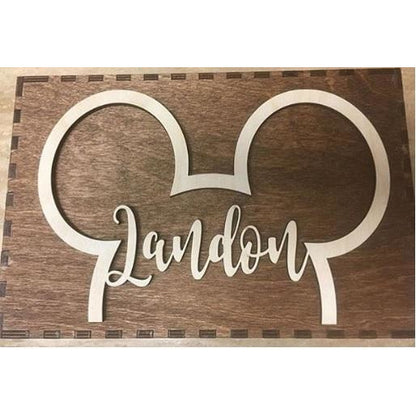 *CUSTOM ORDER* Name with Mouse Shaped Ears