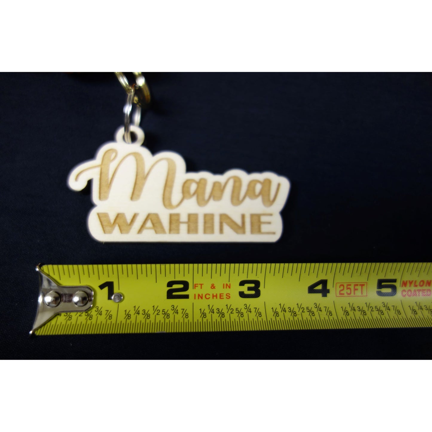 Wooden 3 1/2 ' Measuring Tape with Key Chain