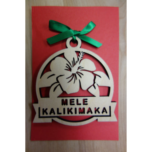 Mele Kalikimaka Hibiscus Keepsake Ornament
