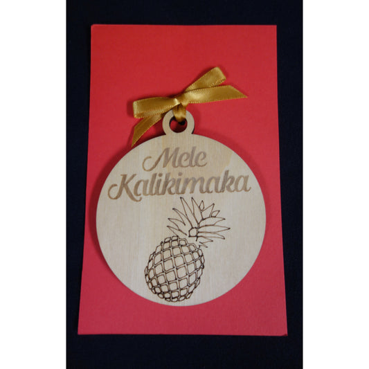 Mele Kalikimaka Pineapple Ornament