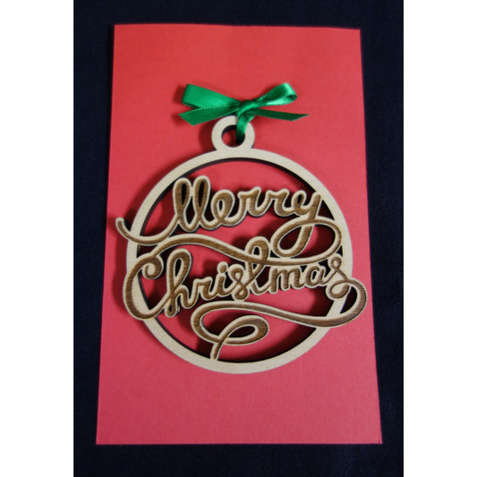 Merry Christmas Cursive Ornament