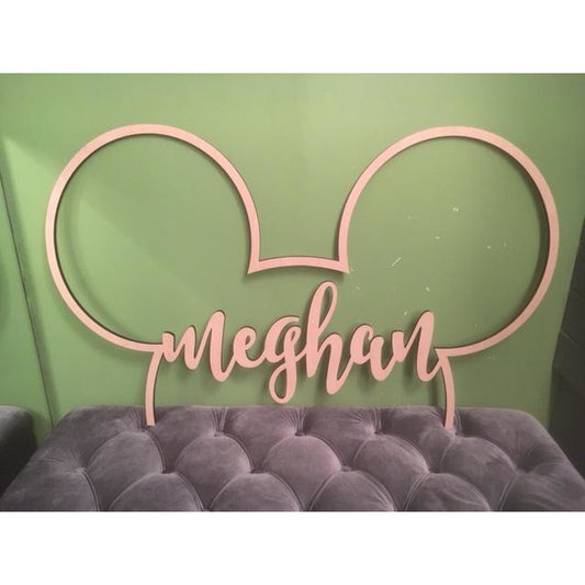 *CUSTOM ORDER* Name with Mouse Shaped Ears