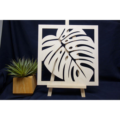 Tropical Monstera Leaf Square Panel