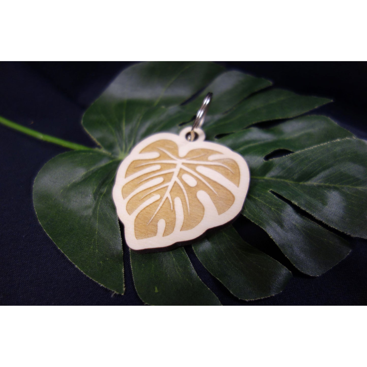 NEW ITEM: Monstera Wood Keychain