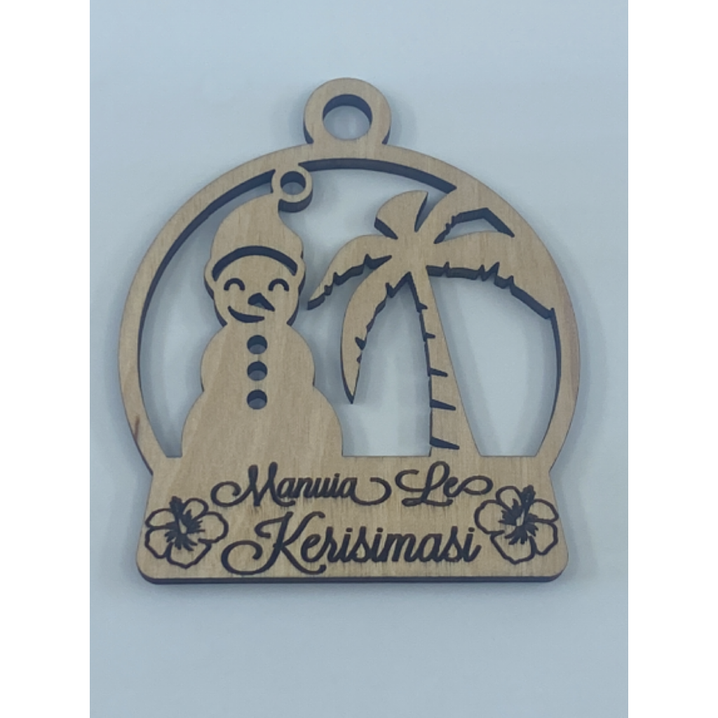 American Samoa Manuia Le Kerisimasi Snowman Keepsake Ornament