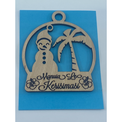 American Samoa Manuia Le Kerisimasi Snowman Keepsake Ornament