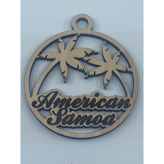 American Samoa Palm Trees Keepsake Ornament