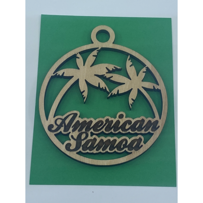 American Samoa Palm Trees Keepsake Ornament