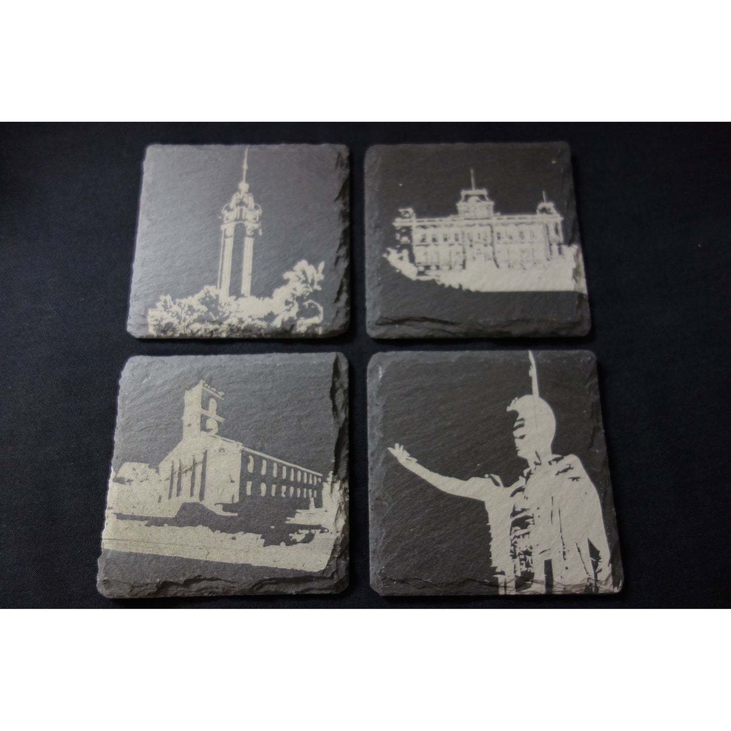 Set of 4 Slate Coasters - Iconic Hawaiian Landmarks