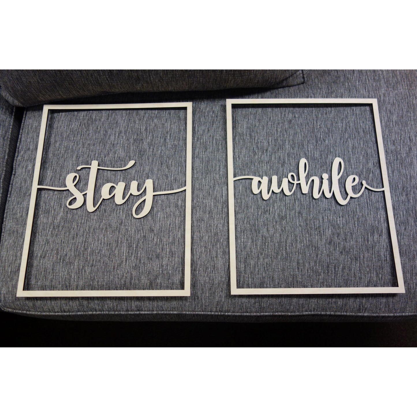Rectangle Stay Awhile Panels, Set of 2