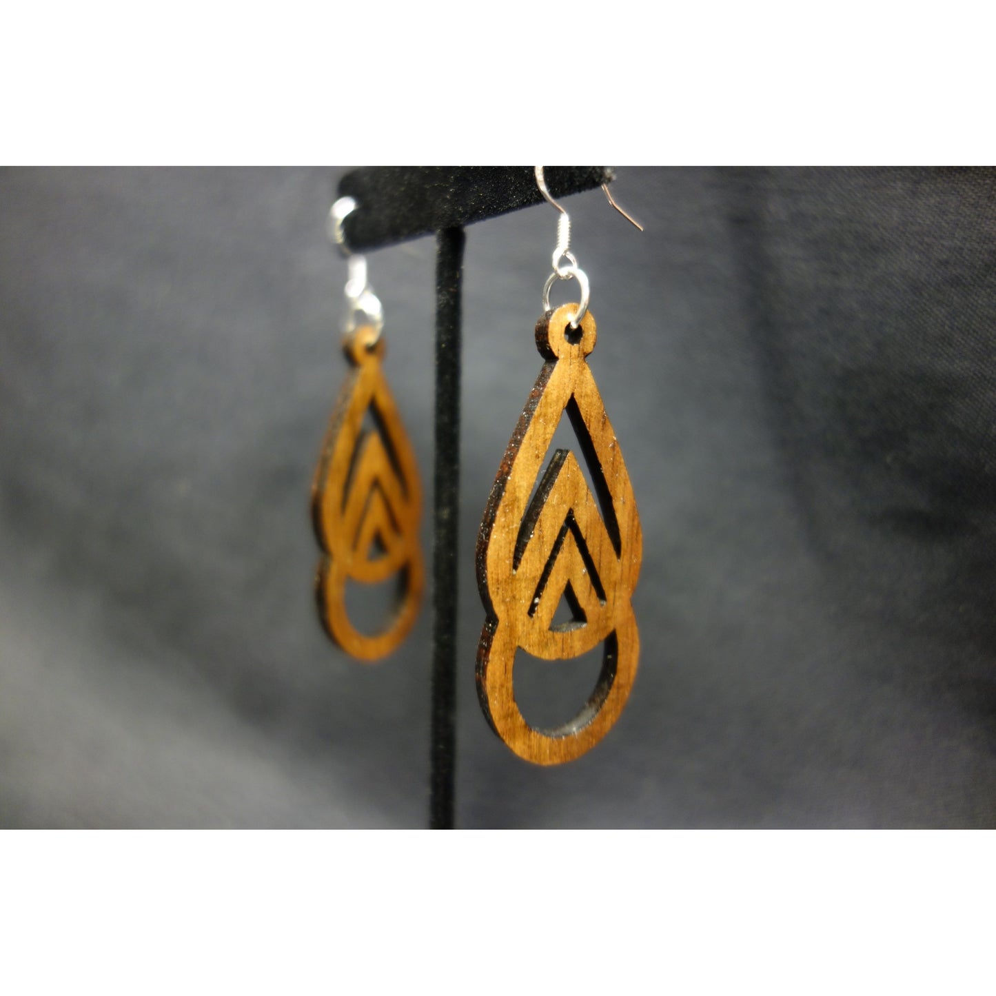 Koa Wood Mauka to Makai Triangle Earrings