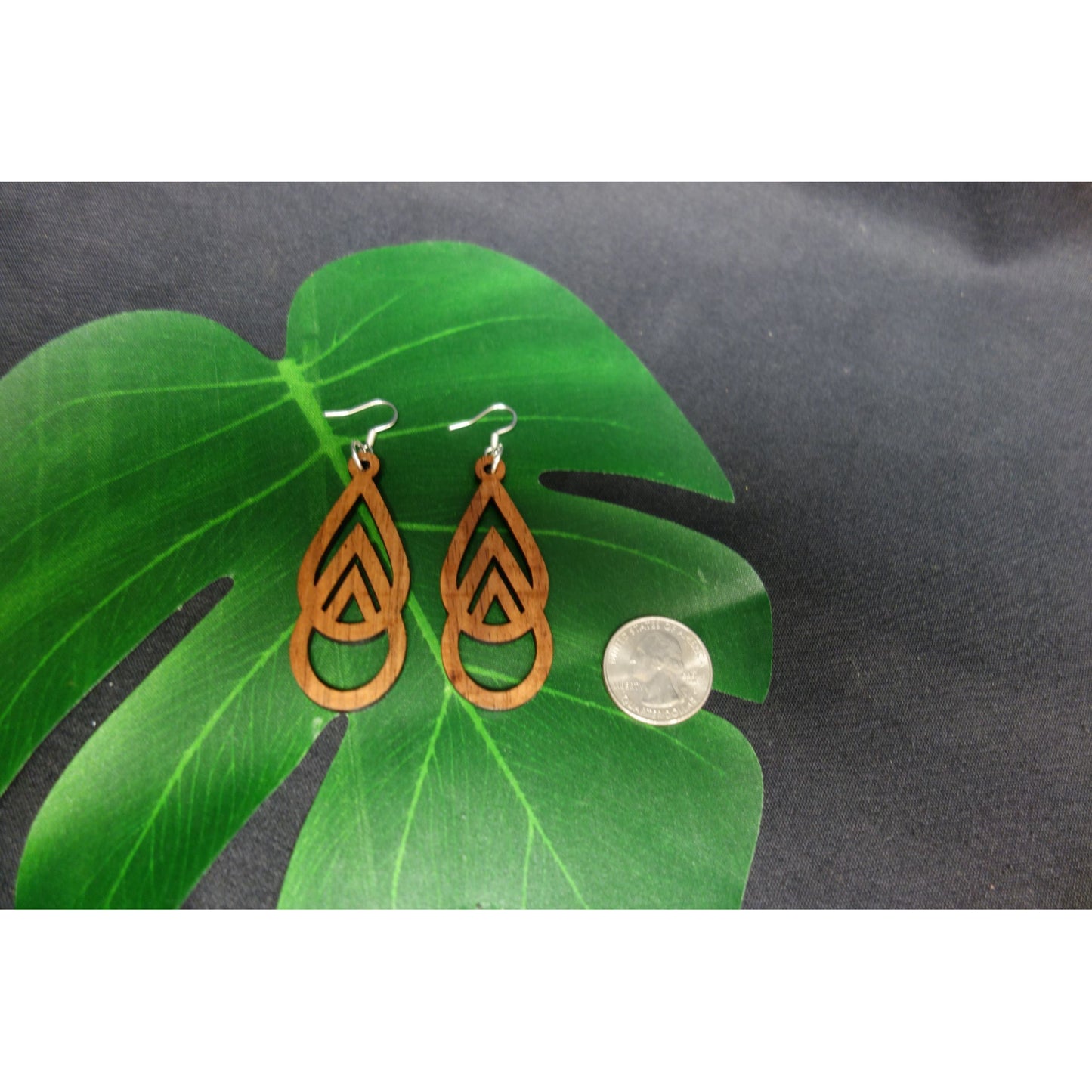 Koa Wood Mauka to Makai Triangle Earrings