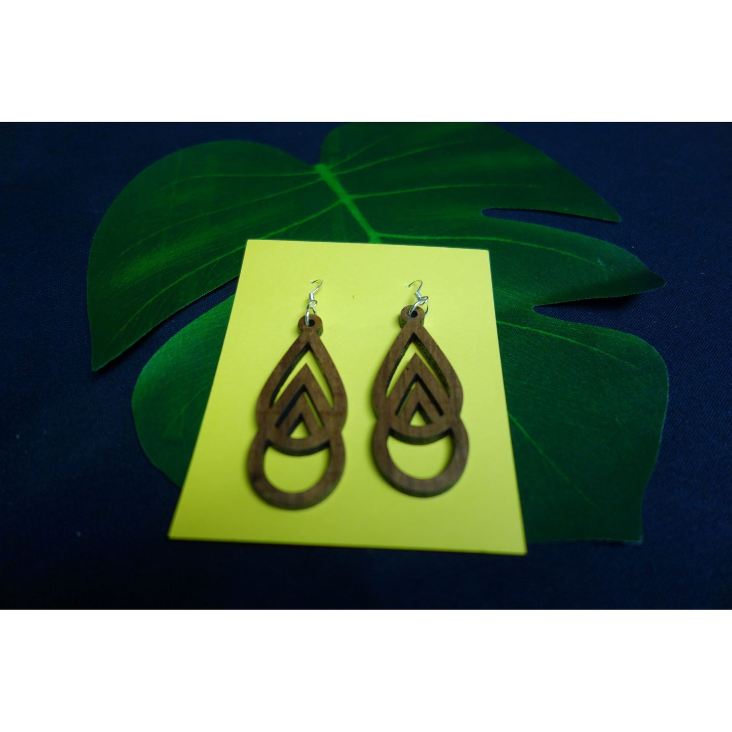 Koa Wood Mauka to Makai Triangle Earrings