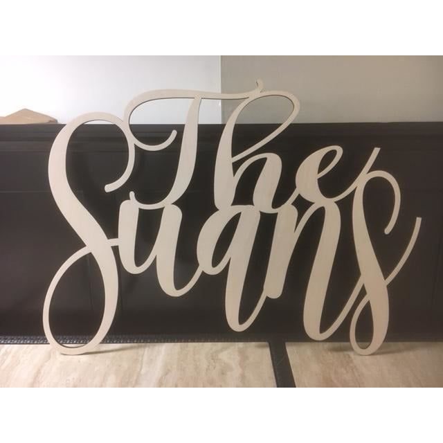 *CUSTOM ORDER* Wood Family Name Sign