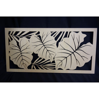 Rectangle Kalo and Palm Panel