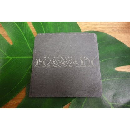 Set of 4 Slate Coasters - Officially Licensed University of Hawaii Logos