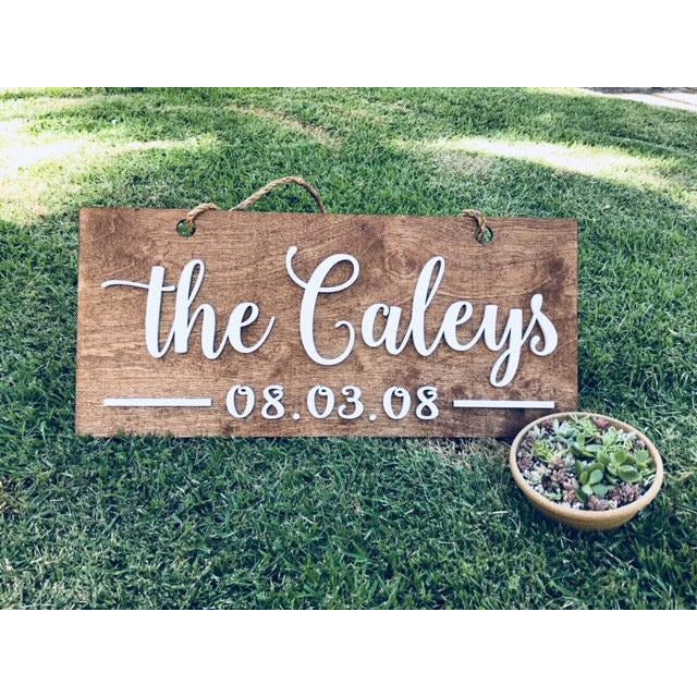 *CUSTOM ORDER* Family Name Plaque